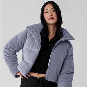 Alo Ribbed Velour Gold Rush Puffer!